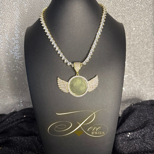 Angel Wings Pendants (Heart/Circle)💎😇