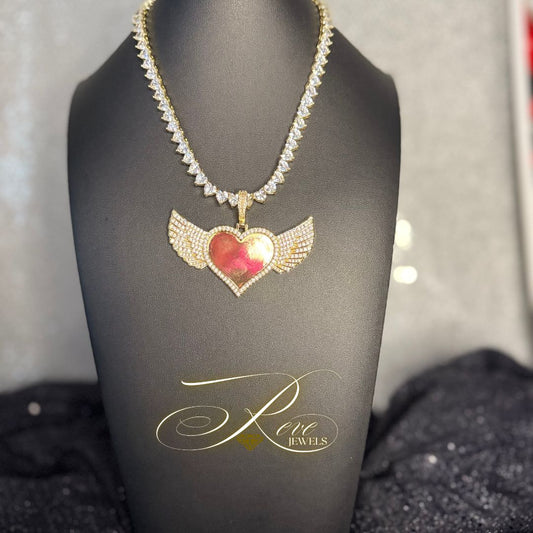 Angel Wings Pendants (Heart/Circle)💎😇