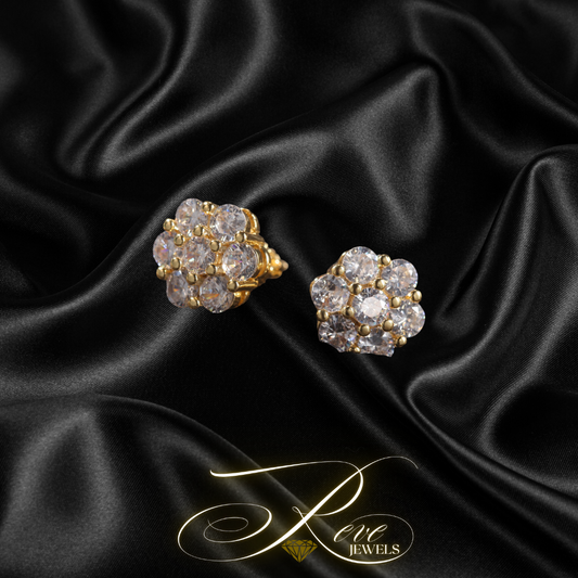 Diamond Flower Earrings 💎