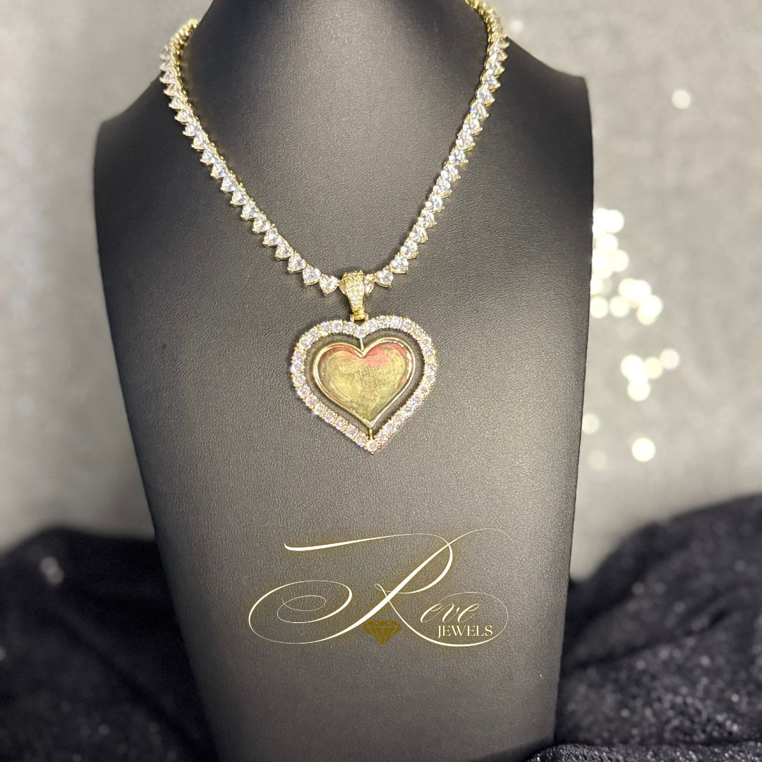 Rotating Heart Picture Pendant 💎❤️