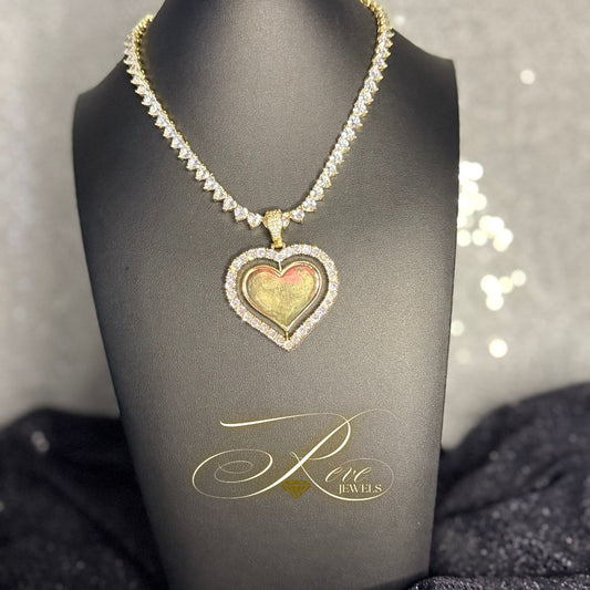 Rotating Heart Picture Pendant 💎❤️